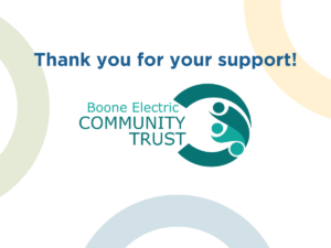 Thank you for your support, Boone Electric Community Trust
