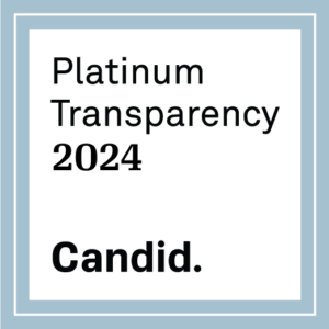 Text reads Platinum Transparency 2024, Candid. There is a platinum-colored border.